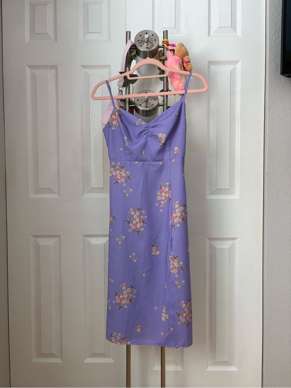 Urban Outfitters Lavender Floral Spaghetti Strap Dress